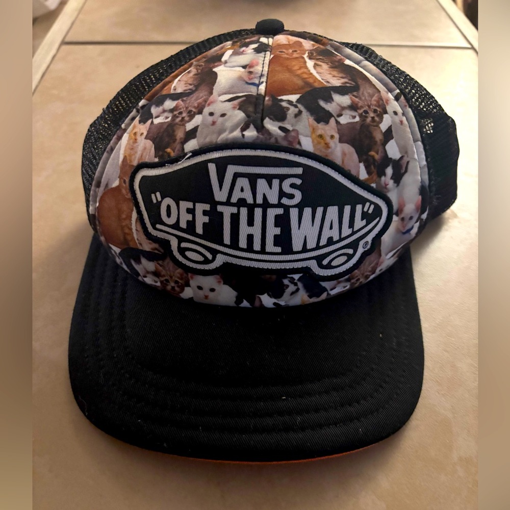 Vans Cat Print Trucker Hat